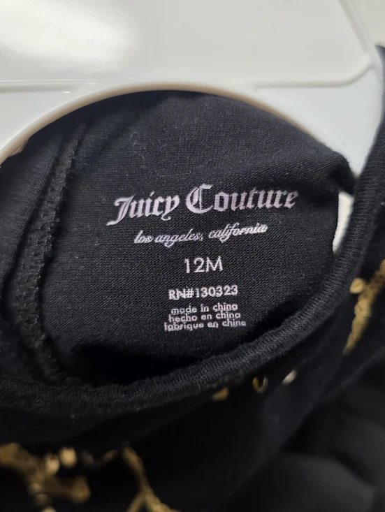 Juicy Couture Black Ruffle Tank Dress with Gold Necklace Graphic - Picture 4 of 6